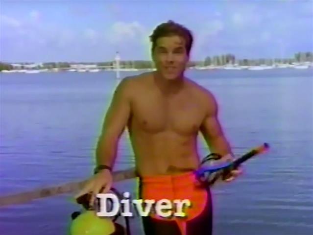 Steve Lankau as the Diver, Grapevine 1992